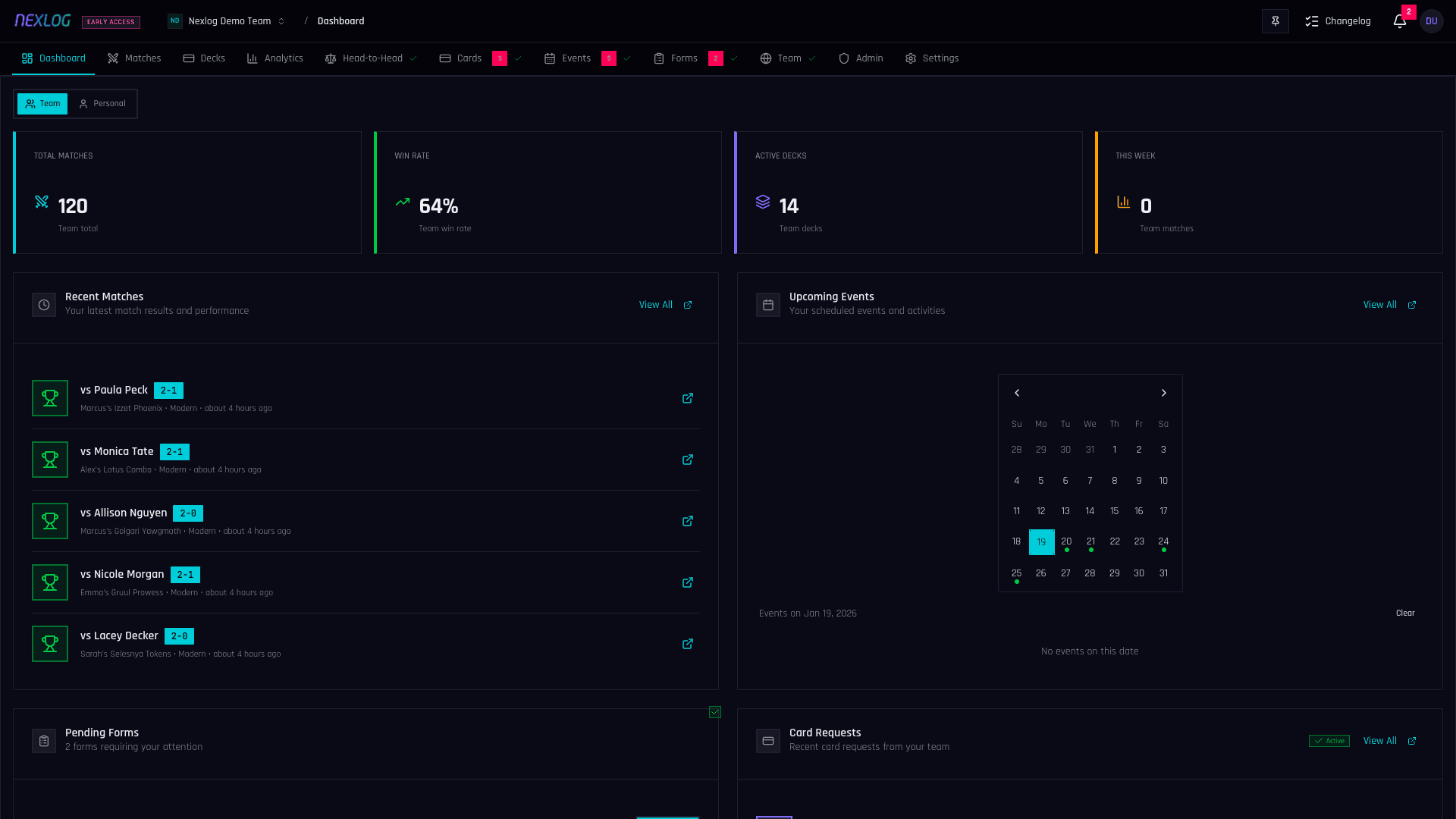 Your Command Center - Nexlog Feature Screenshot